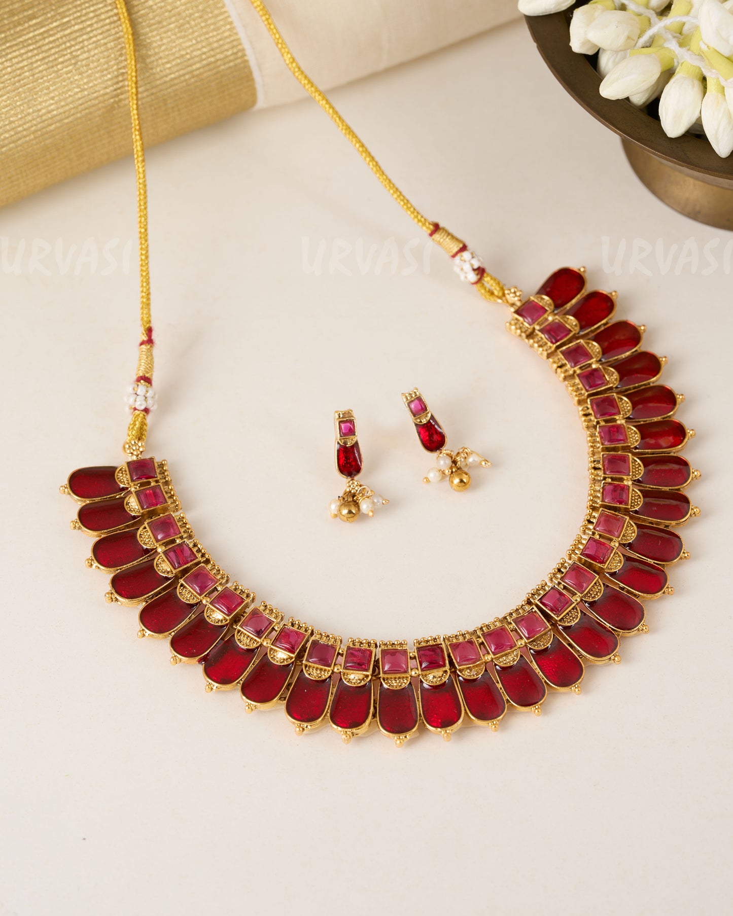 Traditional Kovai Palakka Version Necklace 002