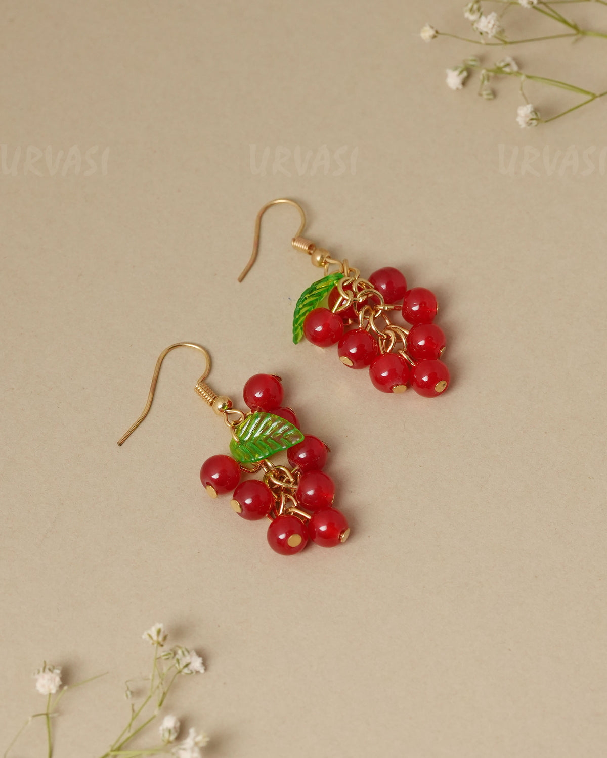 Red Grape Dangle Earrings ER 1329