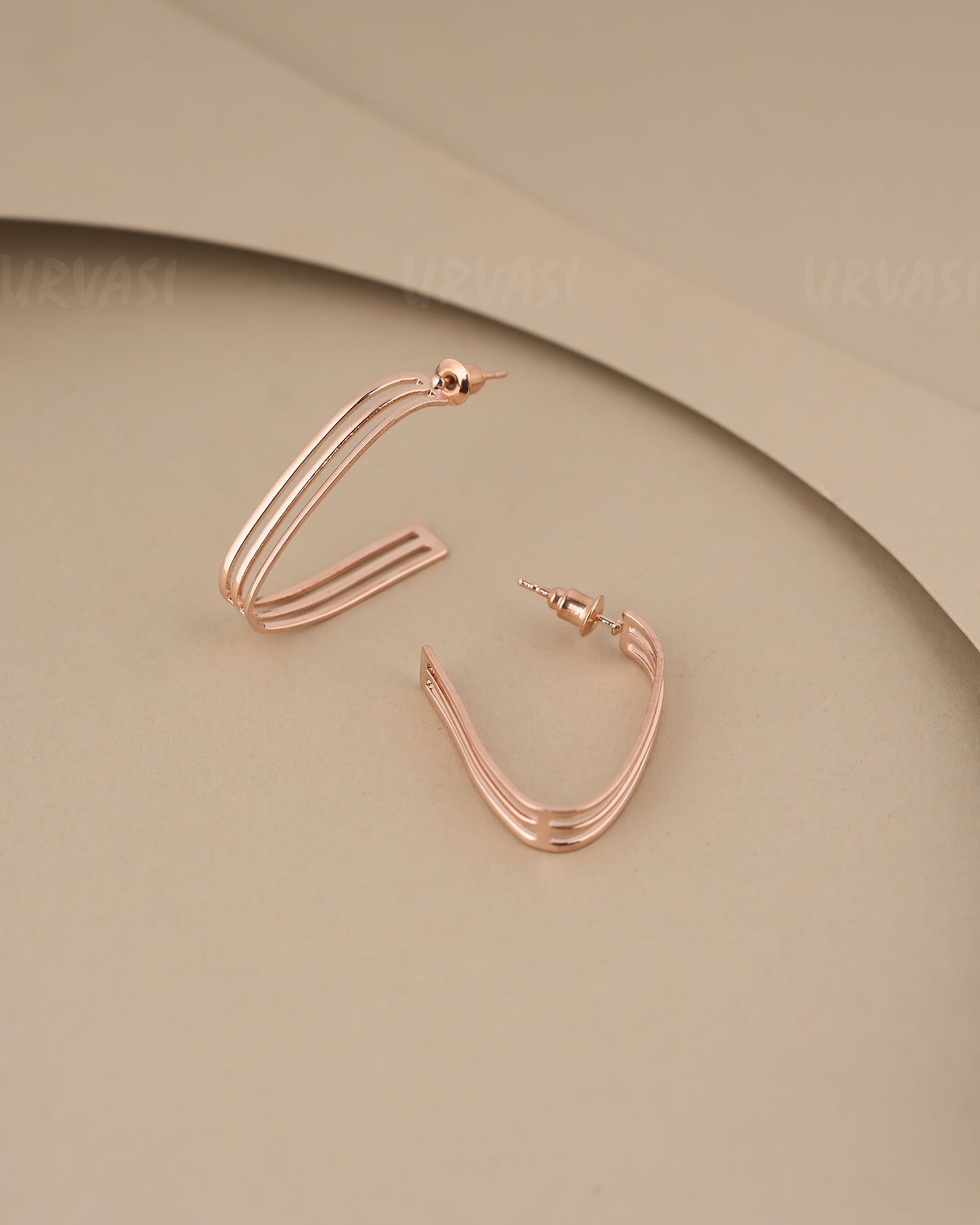 Rose Gold Polish Trendy Earring ER 48