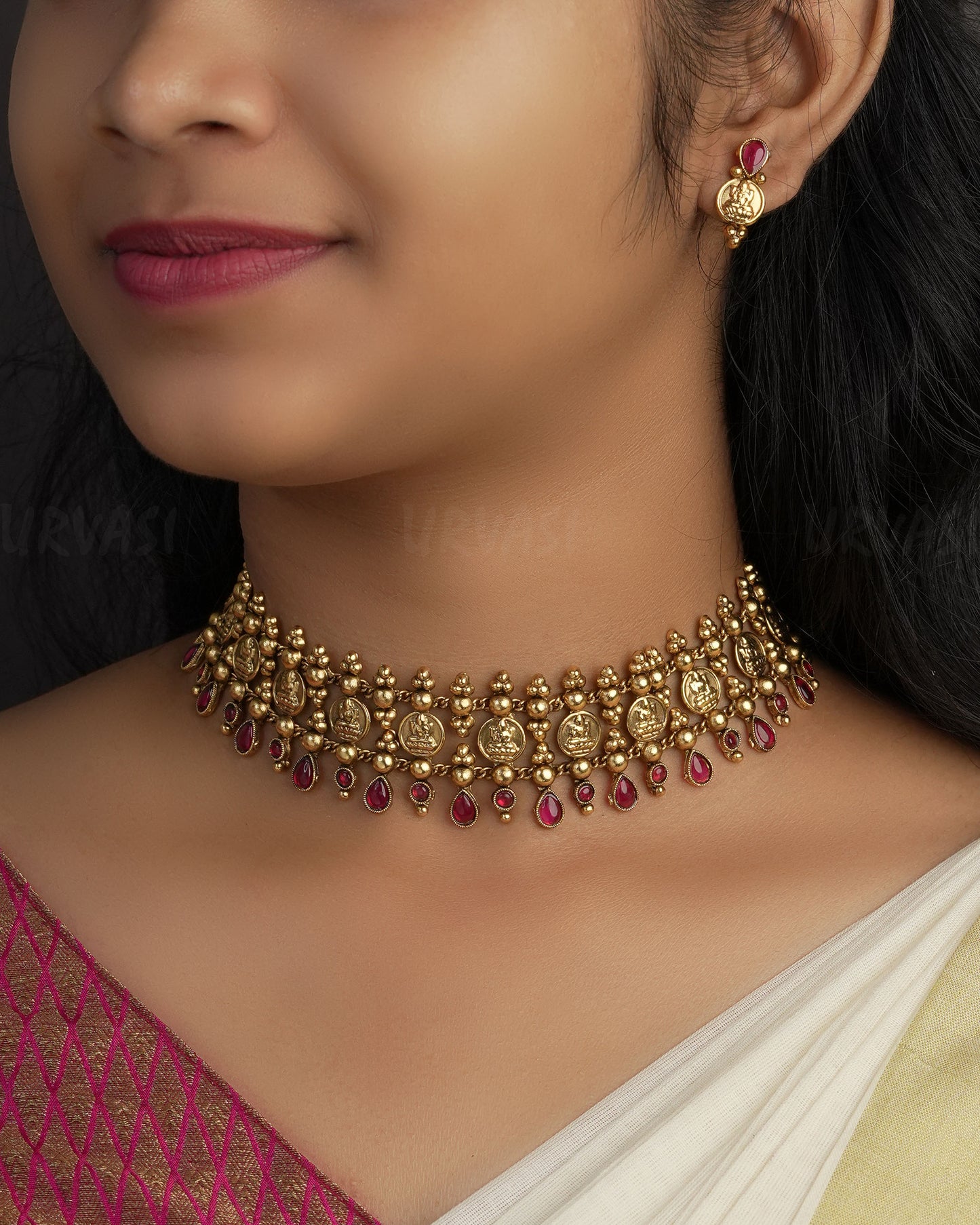 Gold-Toned Lakshmi X Kaasu Choker Necklace 1152