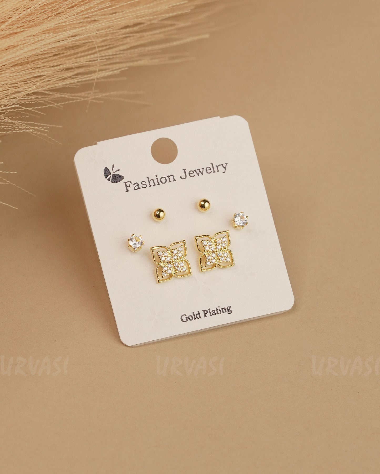 Floral Designed AD Earrings ER 761