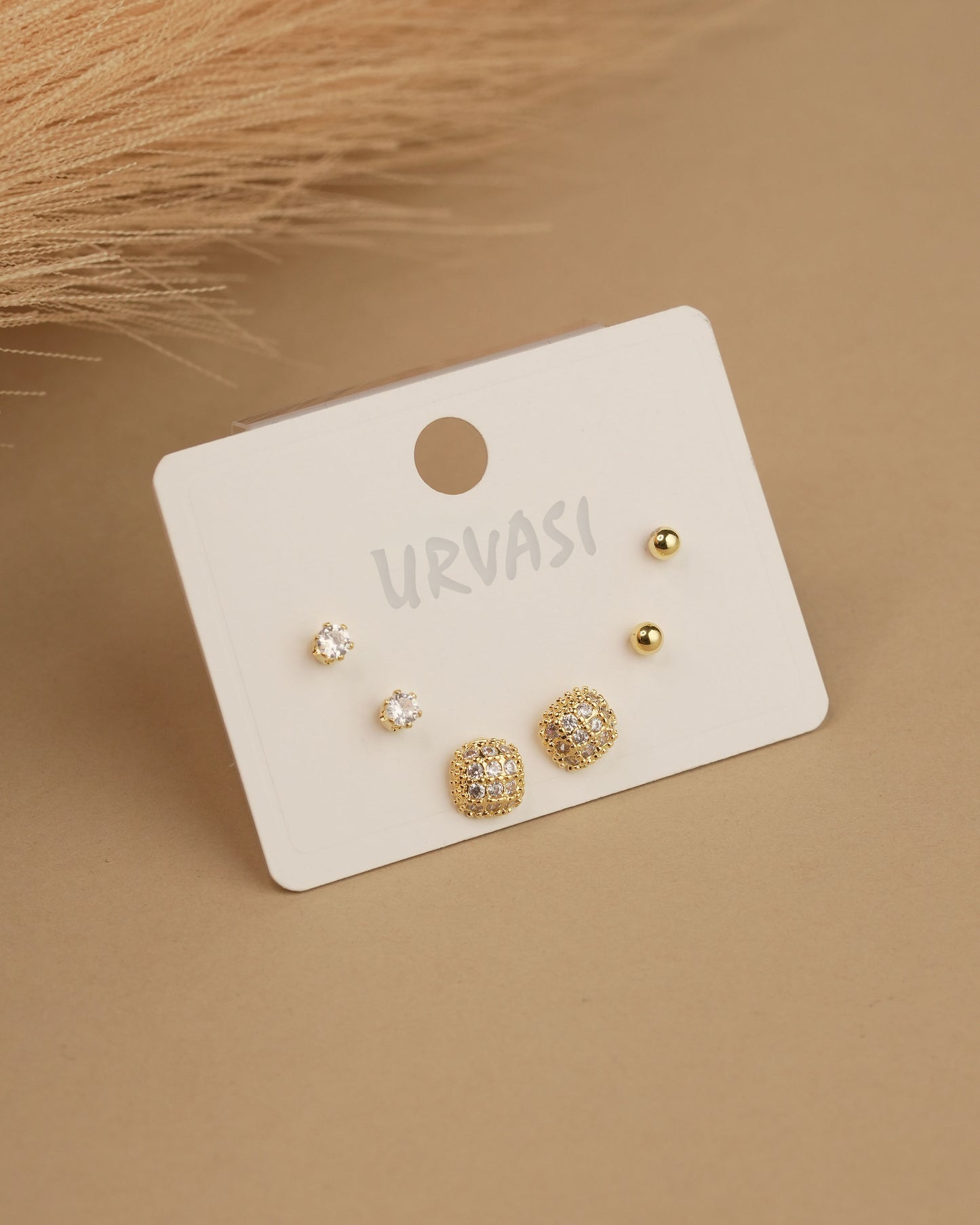 Box Designed Stud Earrings ER 762