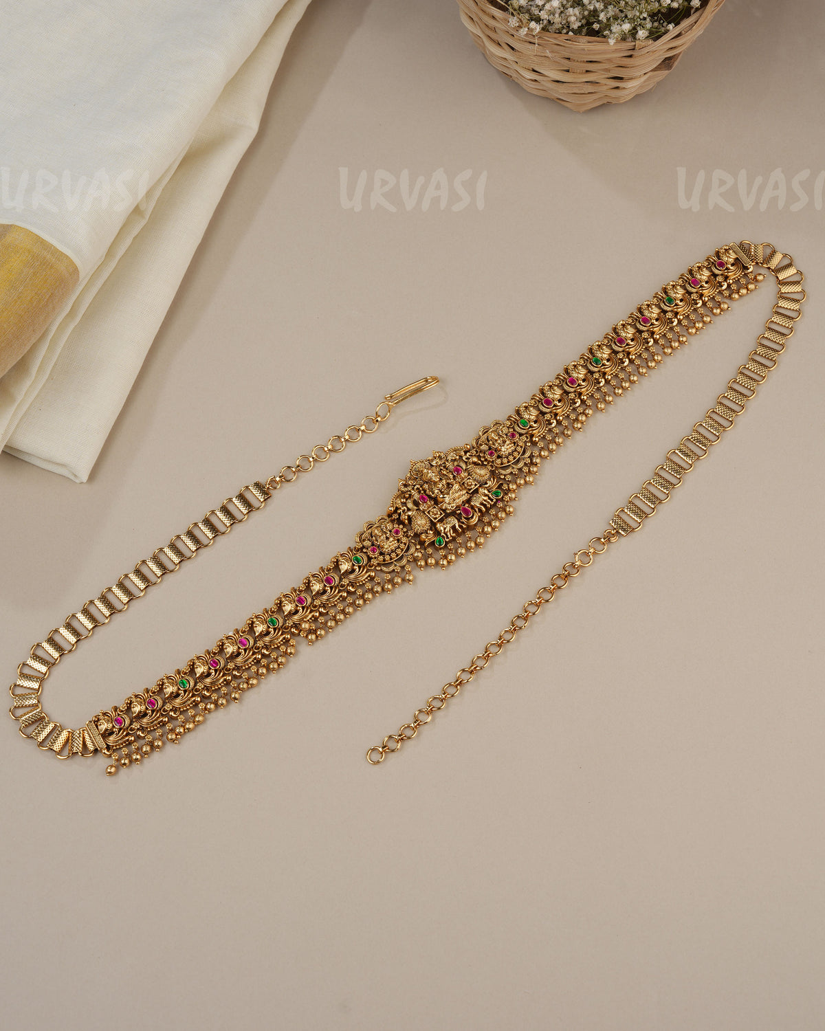 Premium Lakshmi Mayil Nakshi Hip Chain HC 104