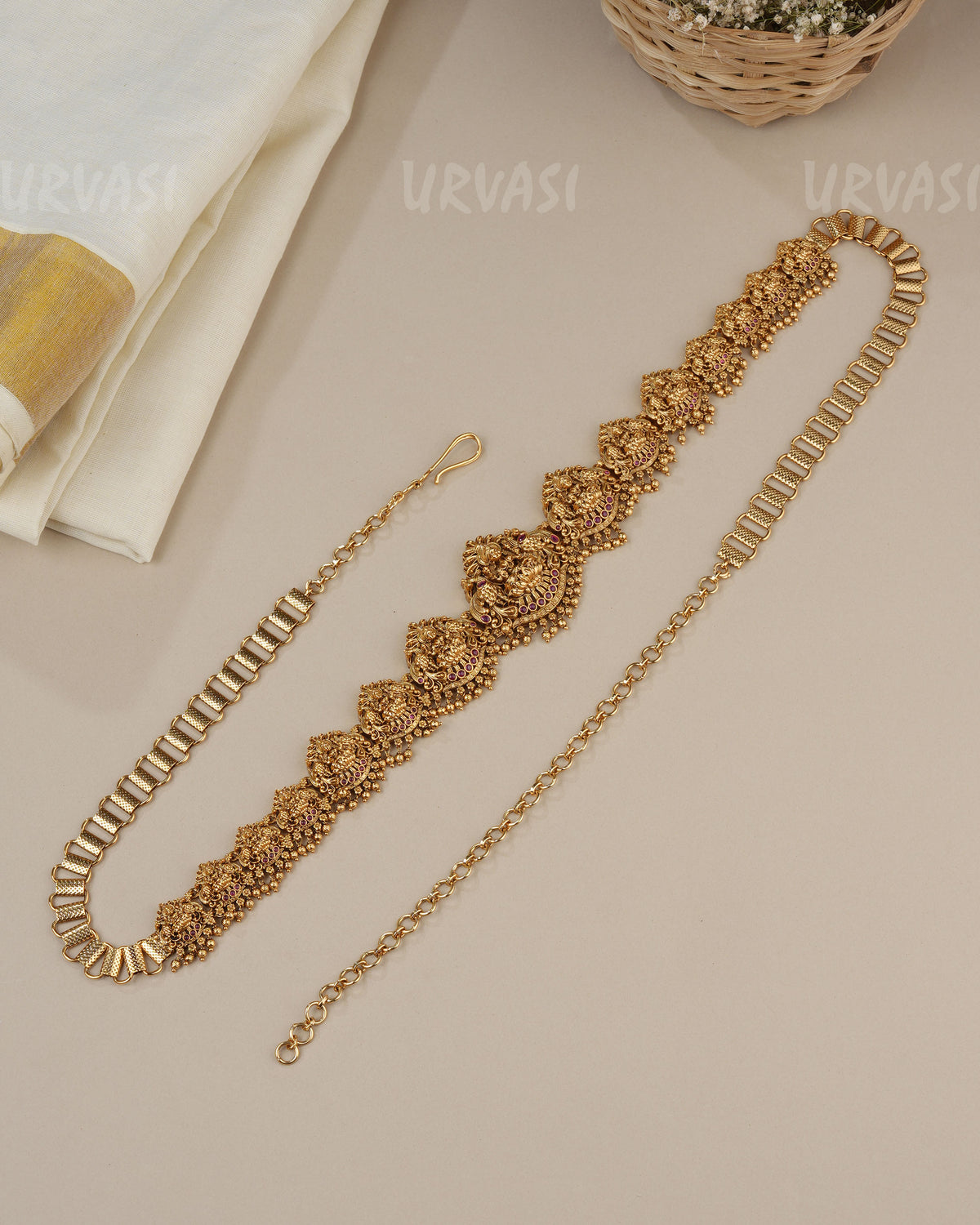 Premium Royal Mayura Antique Hip Chain HC 97