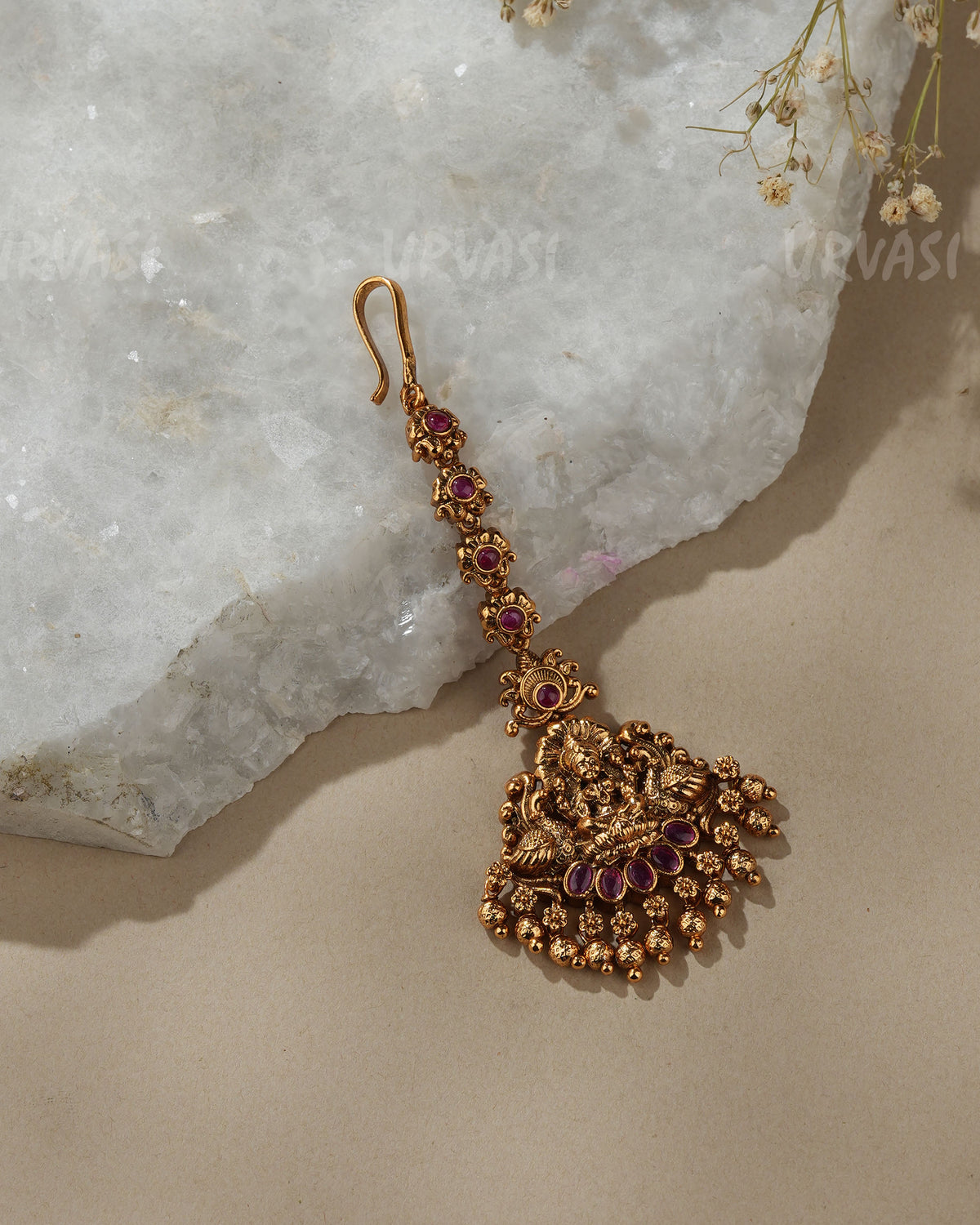 Gold-Toned Lakshmi Peacock Traditional Chutty CH 169