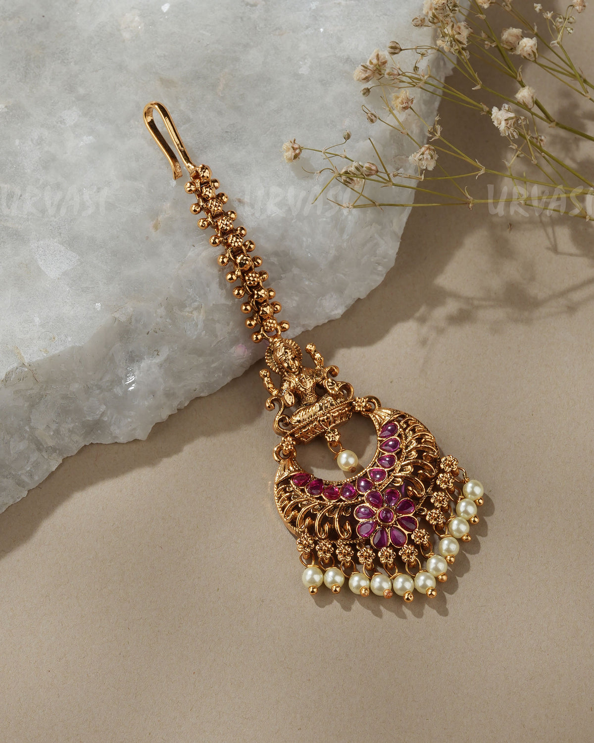 Gold-Toned Lakshmi Floral Chutty CH 168