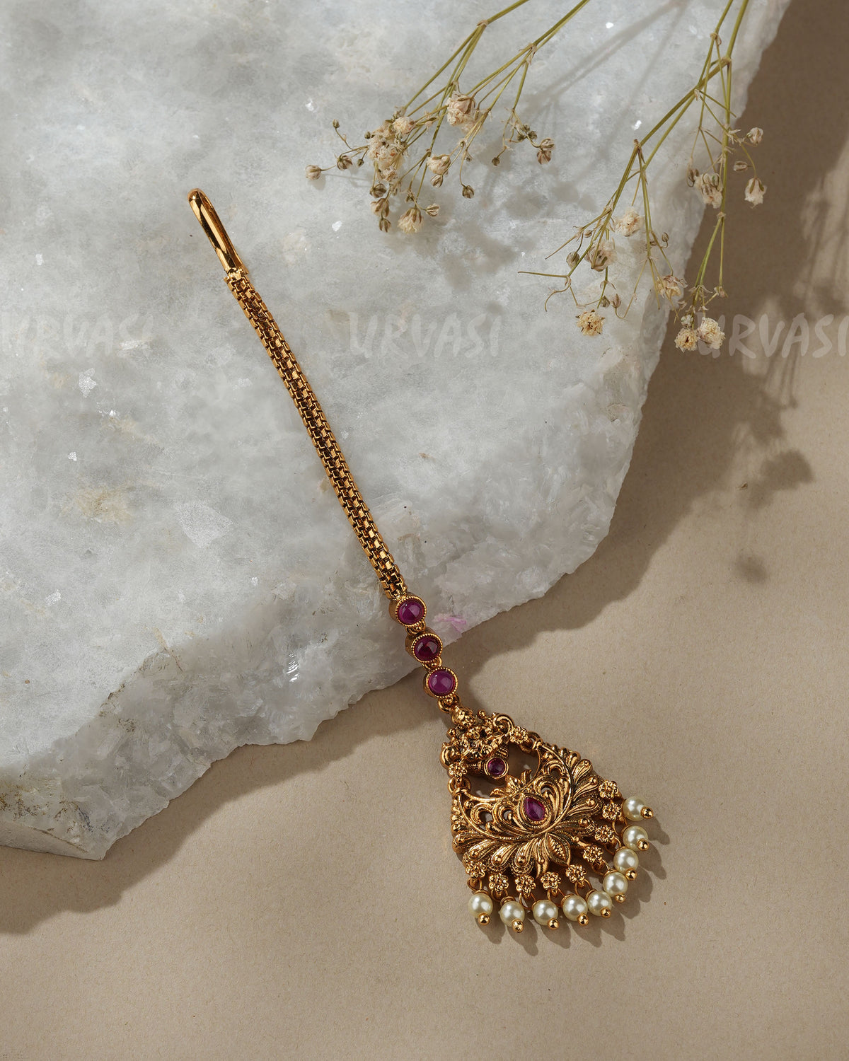 Gold-Toned Lakshmi Floral Chutty CH 171