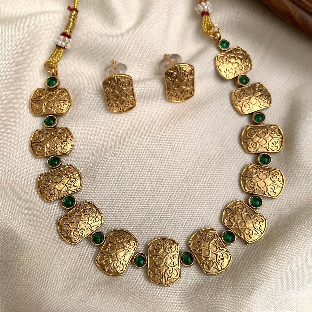 Gold-Toned Temple Treasure Necklace 1428