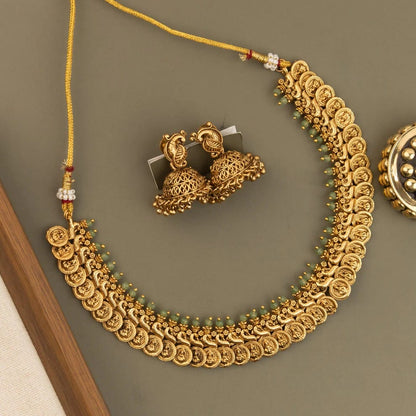 Gold-Toned Traditional Kaasu Necklace 1790