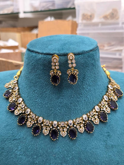 Gold-Toned Floral AD Necklace 639