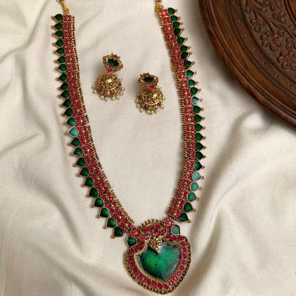Gold-Toned Palakka Version Long Necklace 1417