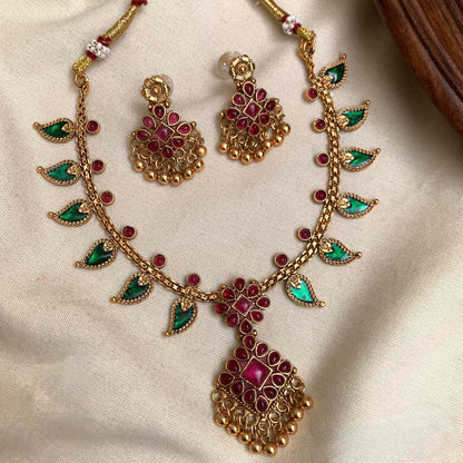 Gold-Toned Anushree Inspired Mango Necklace 1215