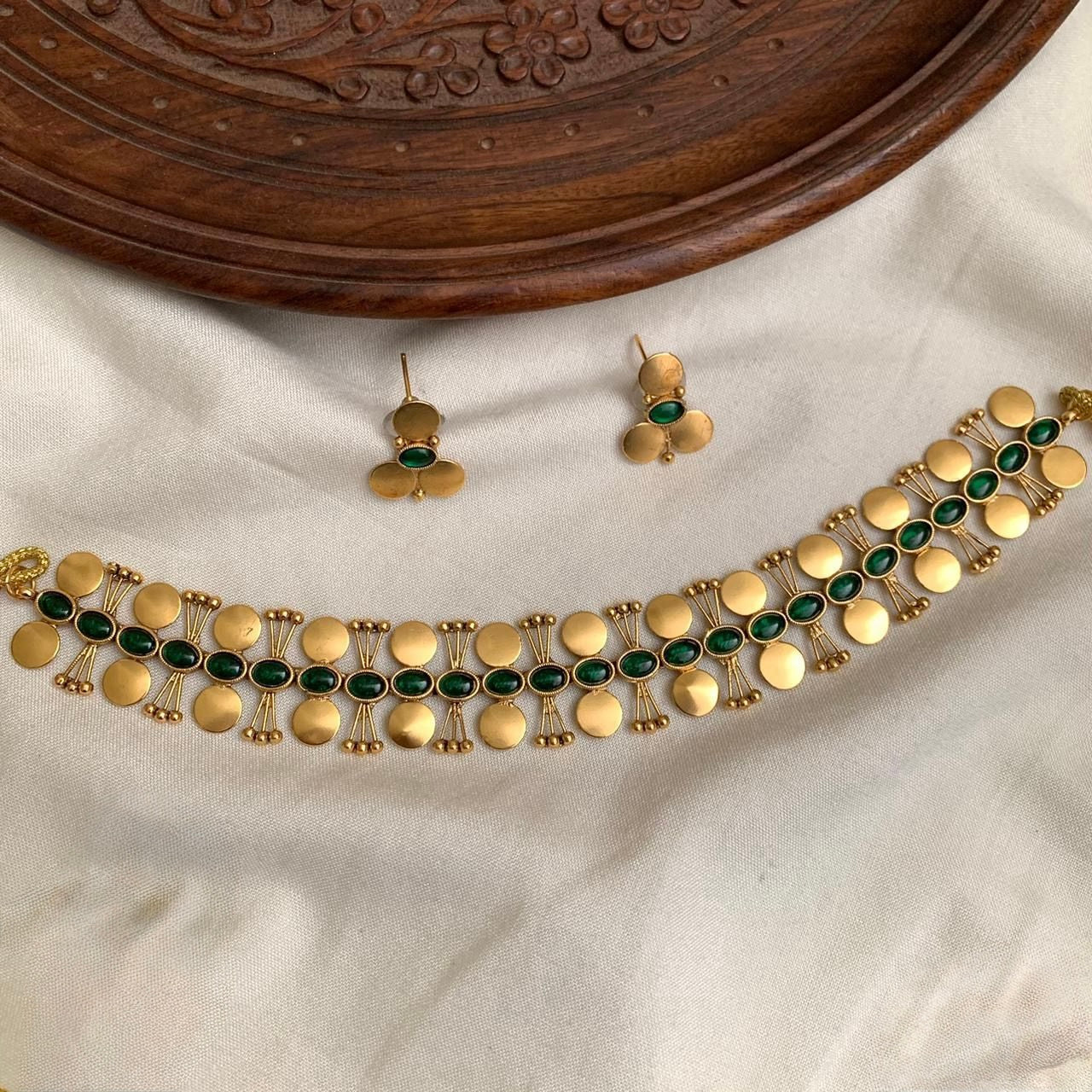 Gold-Polish Kaasu Designed Necklace 1431