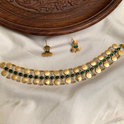 Gold-Polish Kaasu Designed Necklace 1431