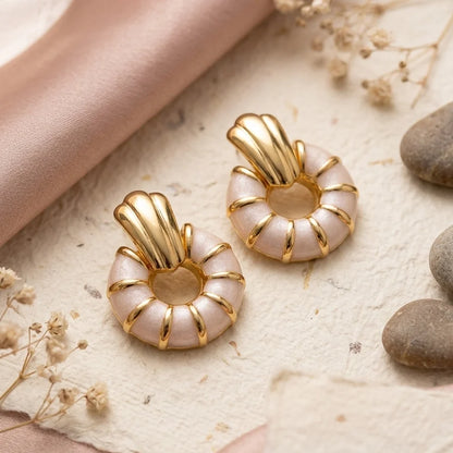 Gold-Enamel Meenakari Earring  ER 1255