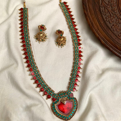 Gold-Toned Palakka Version Long Necklace 1417
