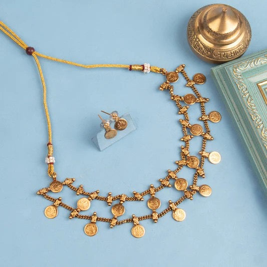 Gold-Toned Two-Layer Lakshmi Kaashu Necklace 1403