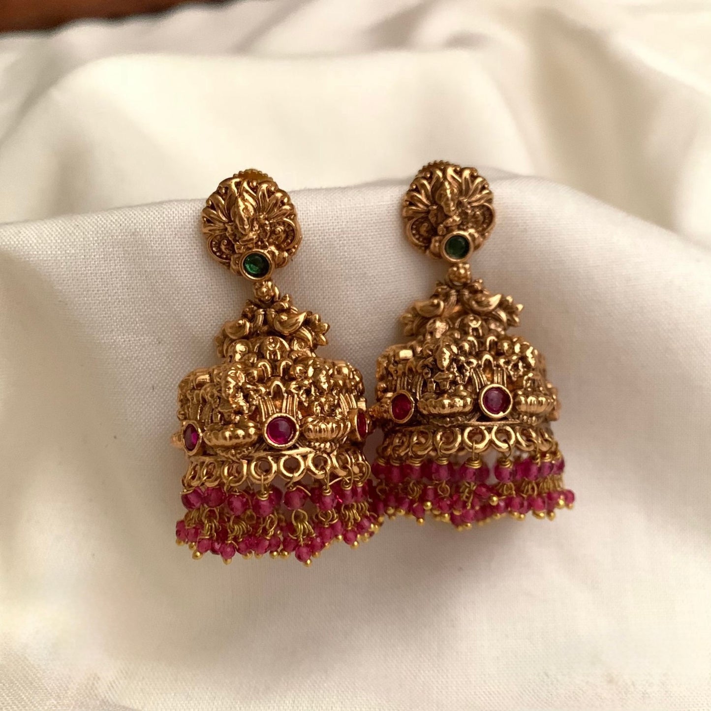 Gold-Toned Lakshmi Peacock Earrings ER 298