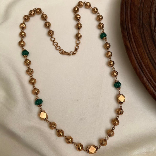 Gold Toned One Layer Beaded Mala Ma 113