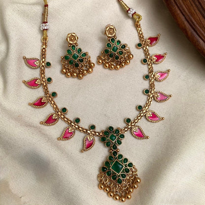 Gold-Toned Anushree Inspired Mango Necklace 1215