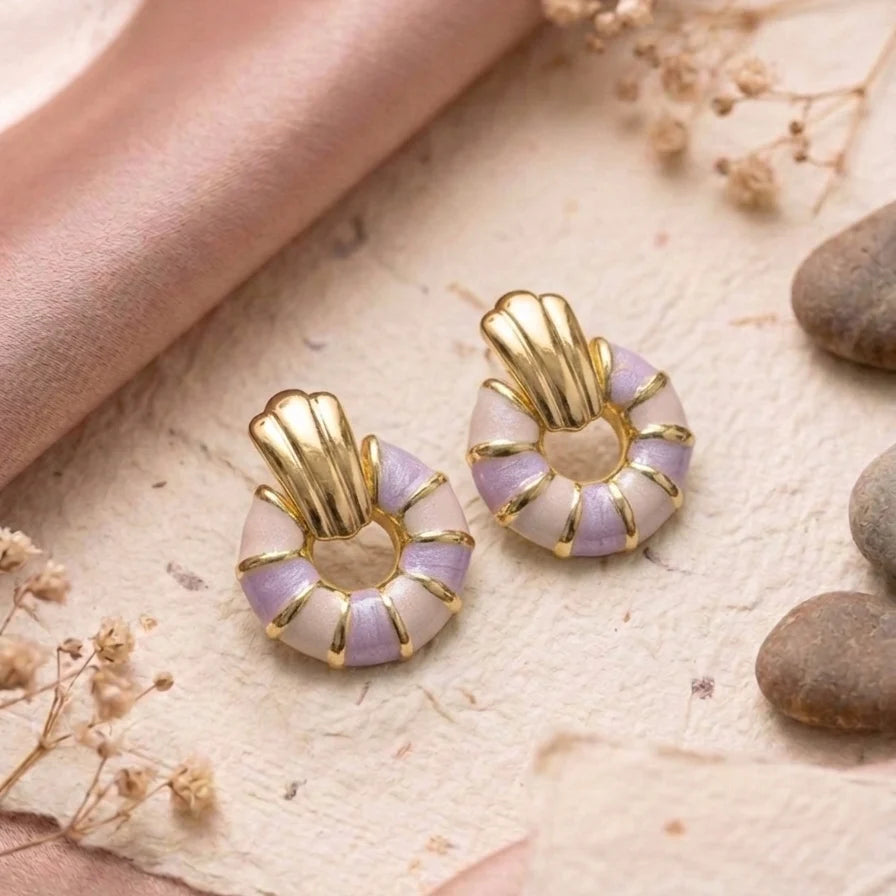 Gold-Enamel Meenakari Earring  ER 1255