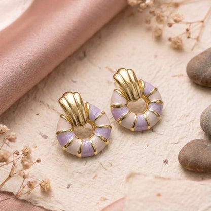 Gold-Enamel Meenakari Earring  ER 1255
