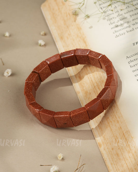 Hand-Made Red Goldstone Bracelet BR 78