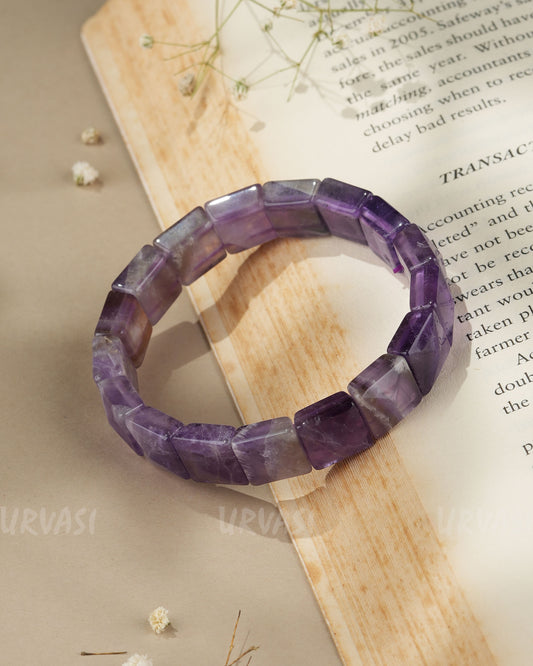 Hand-Made Amethyst Stone Bracelet BR 76
