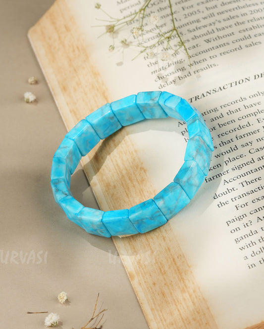 Hand-Made Dyed Howlite Stretchable Bracelet BR 74