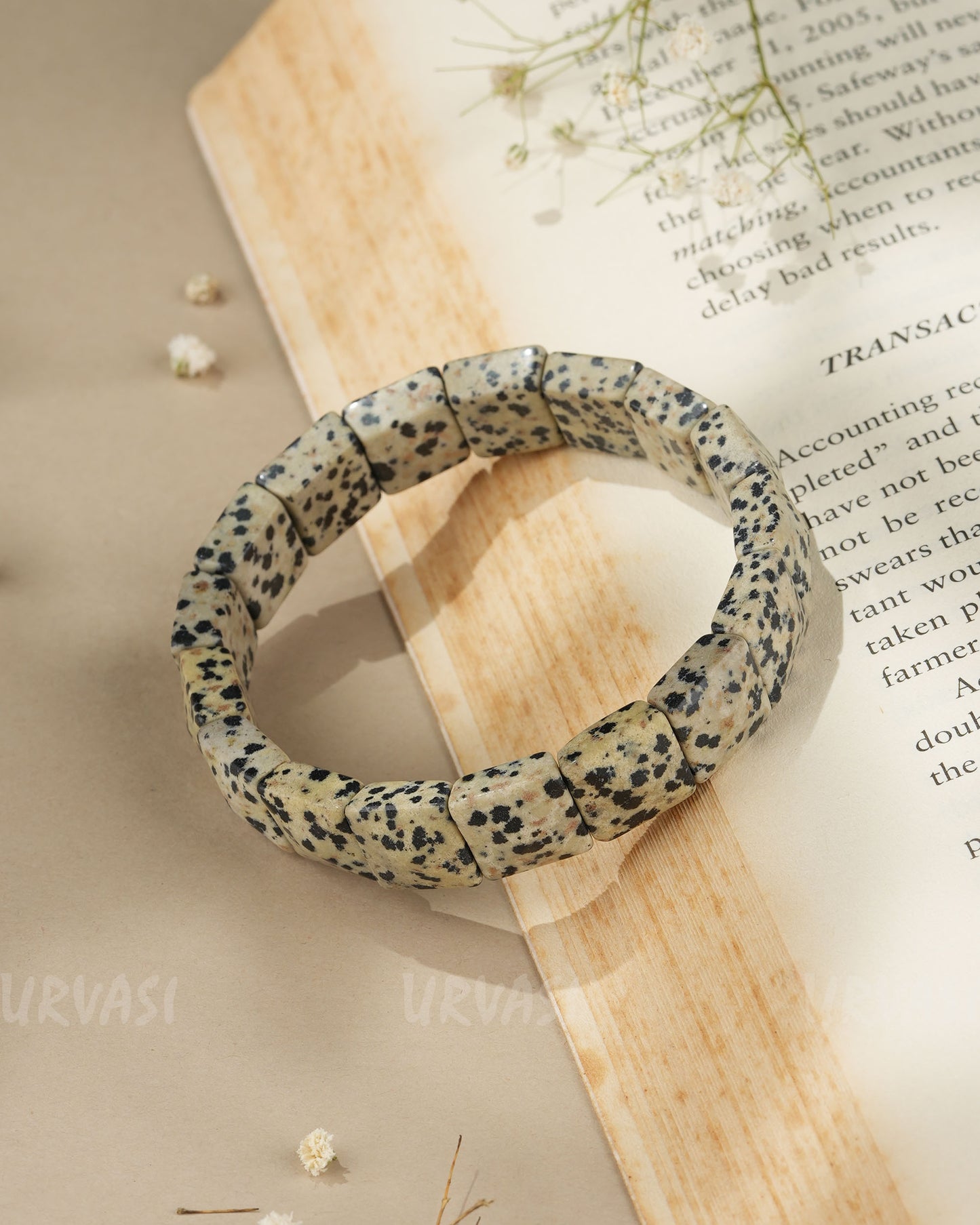 Hand-Made Dalmatian Jasper Gemstone Bracelet BR 69