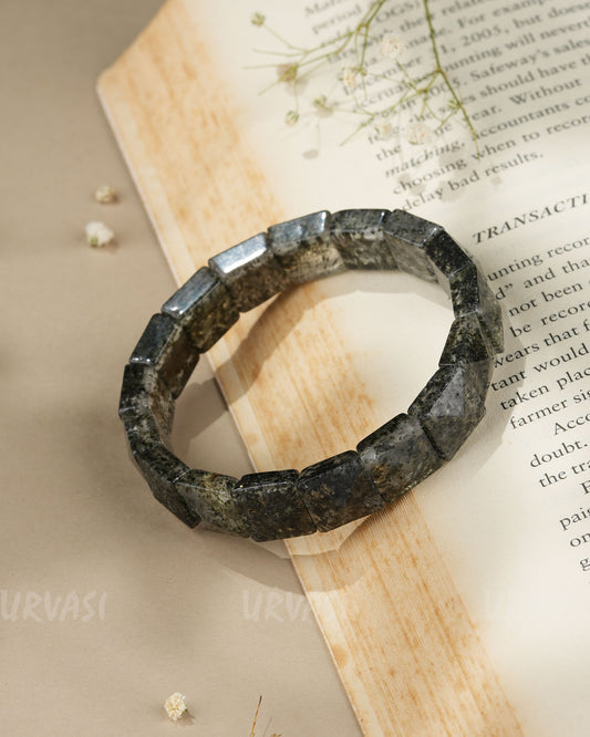 Hand-Made Pyrite Chalcedony Bracelet  BR 68