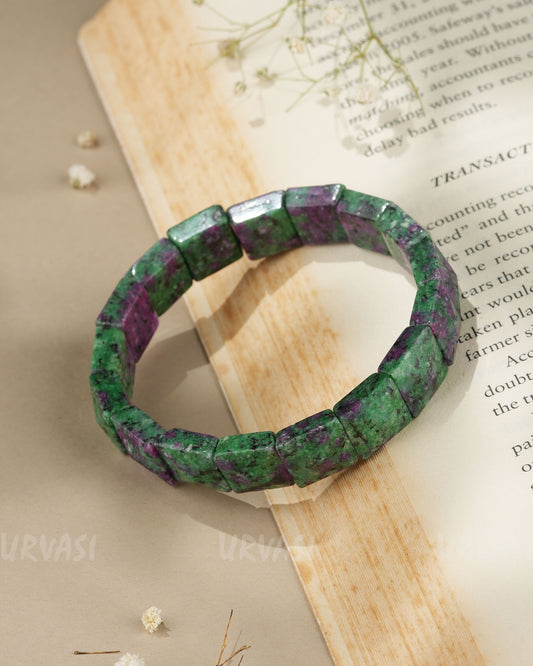 Handmade Ruby Zoisite Gemstone Bracelet BR 62