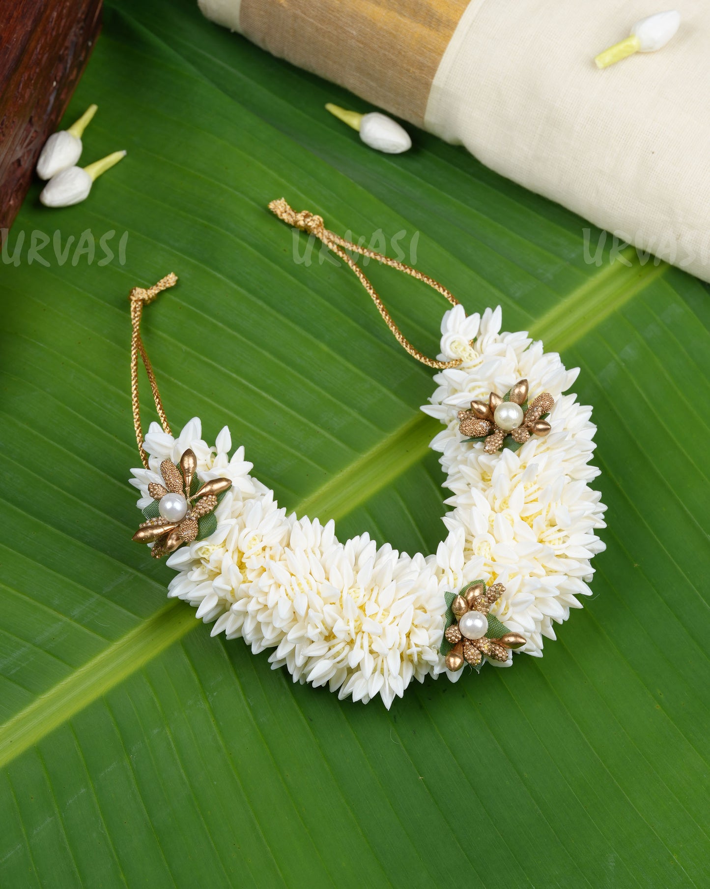 Traditional Artificial Stretchable Mullapoo (Jasmine Flower)Hair Accessories HR 23
