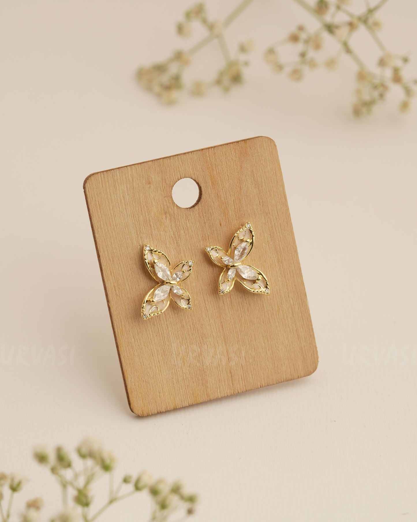 Gold Polish Trendy Imported  Earring- ER 41