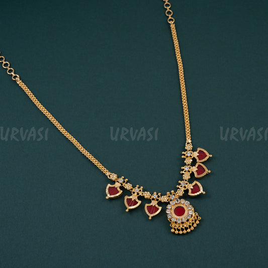 Traditional Palakka 3+3 Necklace 059