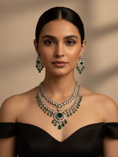 Mehendi Polish Victorian Designed Trisha Inspired Necklace 1172