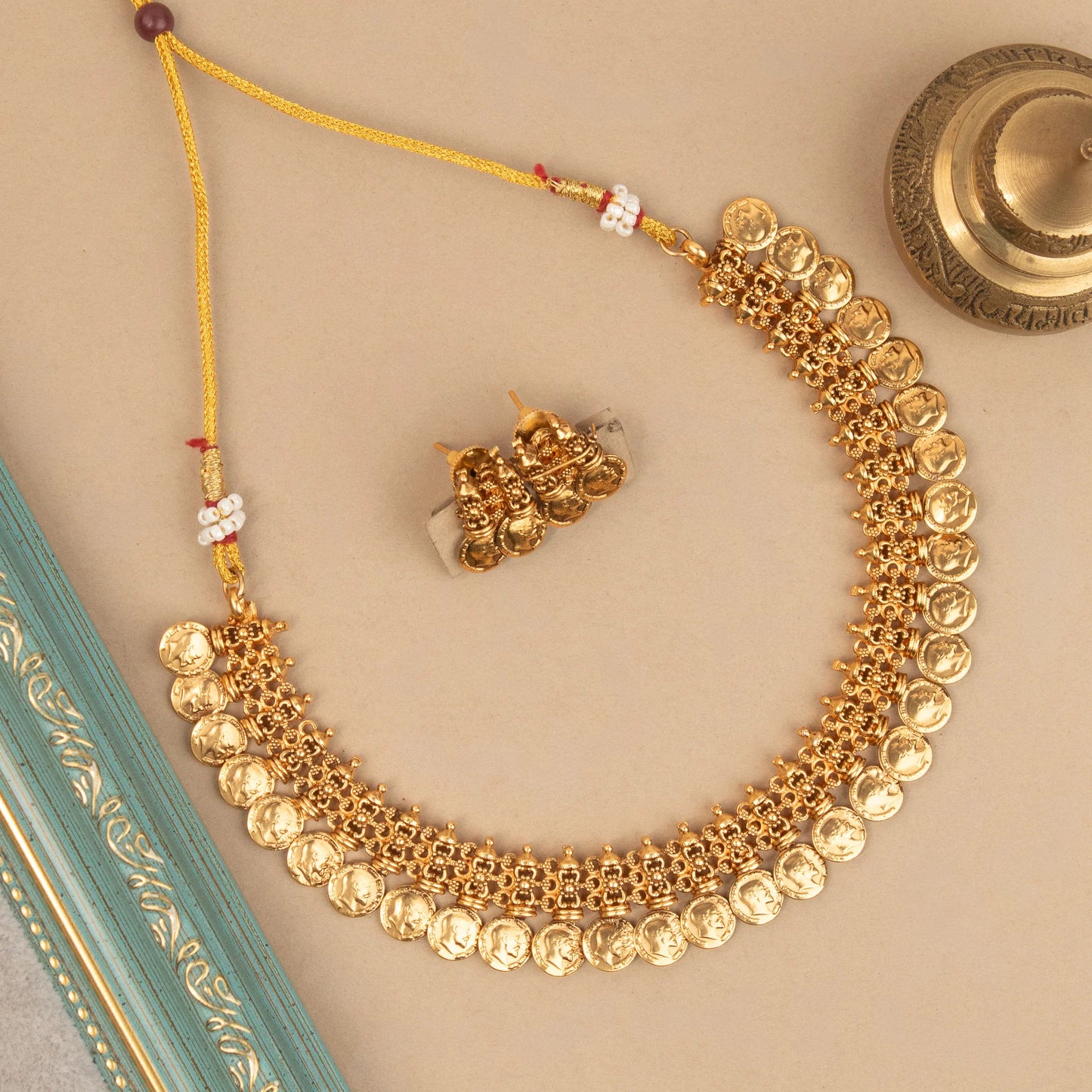 Gold-Polish Non-Idol Kaasu Necklace 1587
