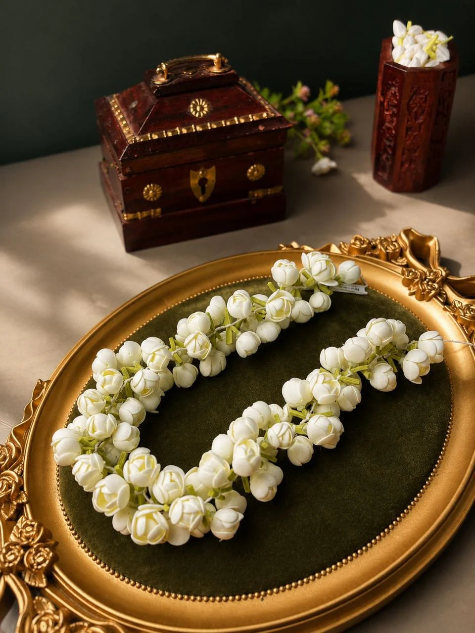Traditional Artificial Stretchable Mullapoo (Jasmine Flower) Hair Accessories HR 29