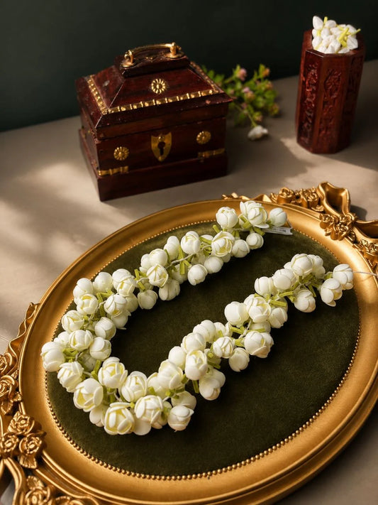 Traditional Artificial Stretchable Mullapoo (Jasmine Flower) Hair Accessories HR 29
