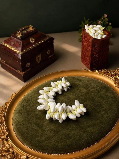 Traditional Artificial Stretchable Mullapoo (Jasmine Flower) Hair Accessories  HR 26