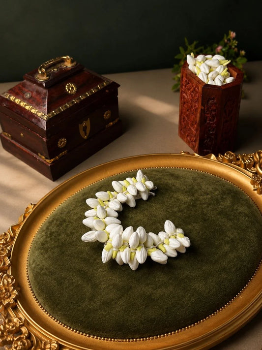Traditional Artificial Stretchable Mullapoo (Jasmine Flower) Hair Accessories  HR 26