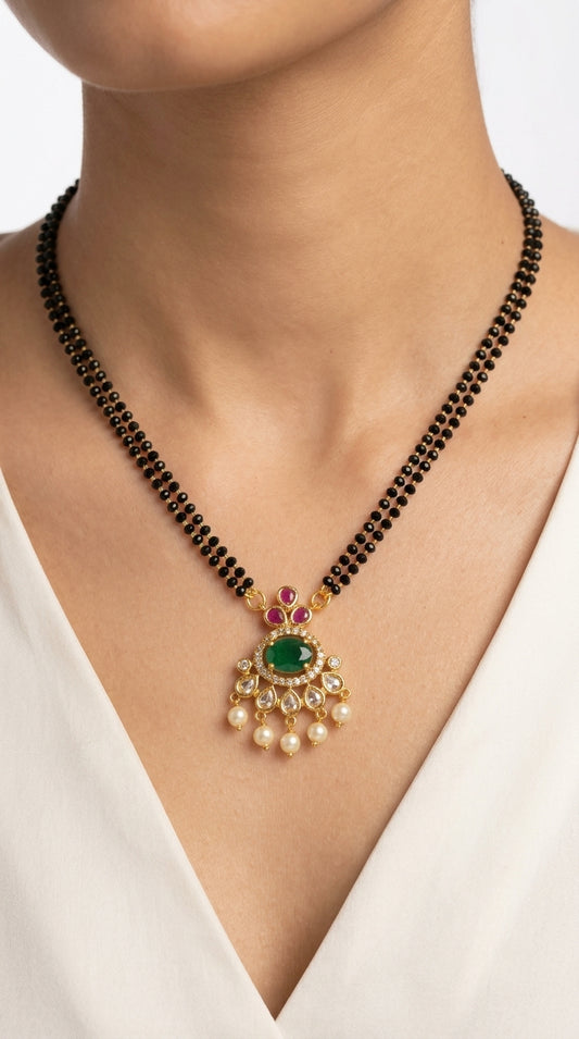 Gold-Toned Mangalsutra Mala Ma 151