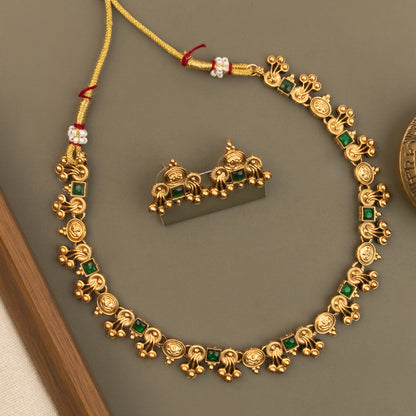 Gold-Toned  Traditional  Choker Necklace 1795