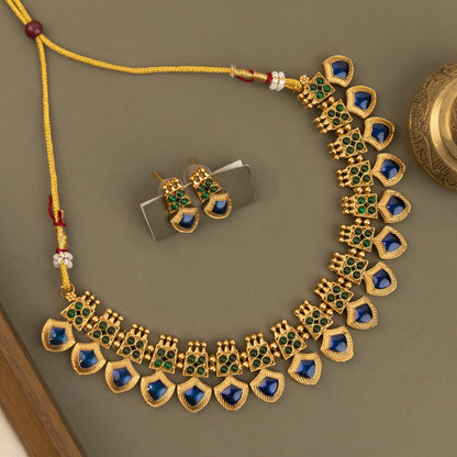 Gold-Polish Palakka Version Necklace 1264