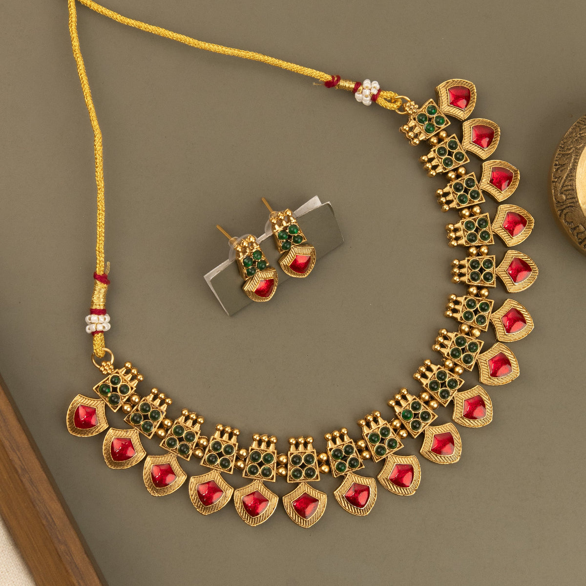 Gold-Polish Palakka Version Necklace 1264