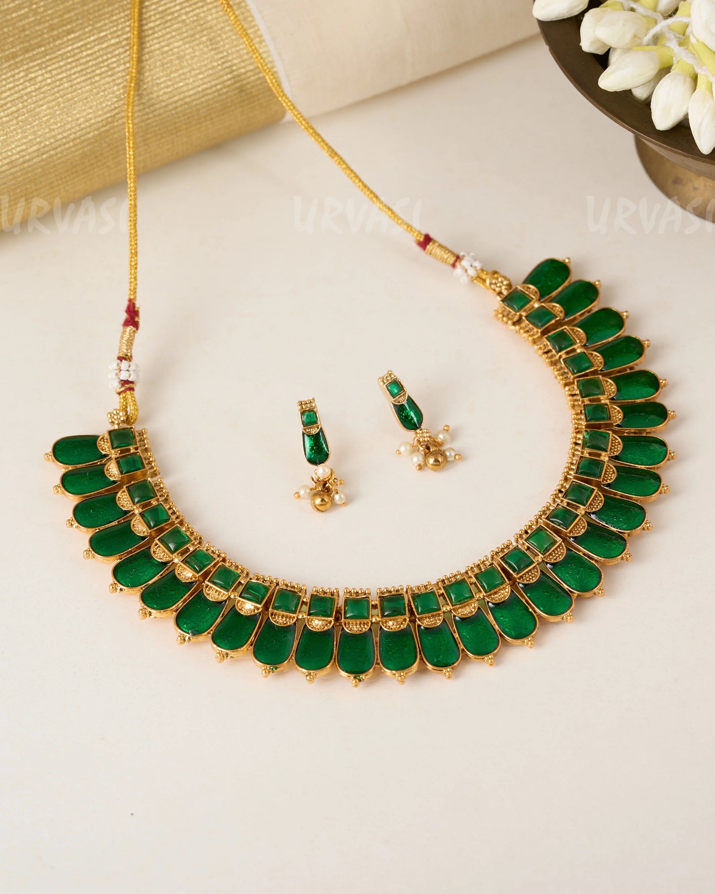Traditional Kovai Palakka Version  Necklace 002