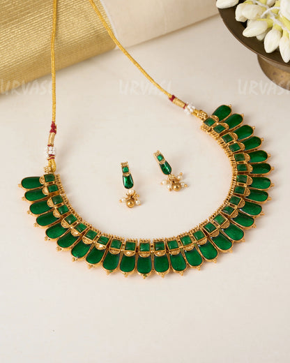 Traditional Kovai Palakka Version  Necklace 002