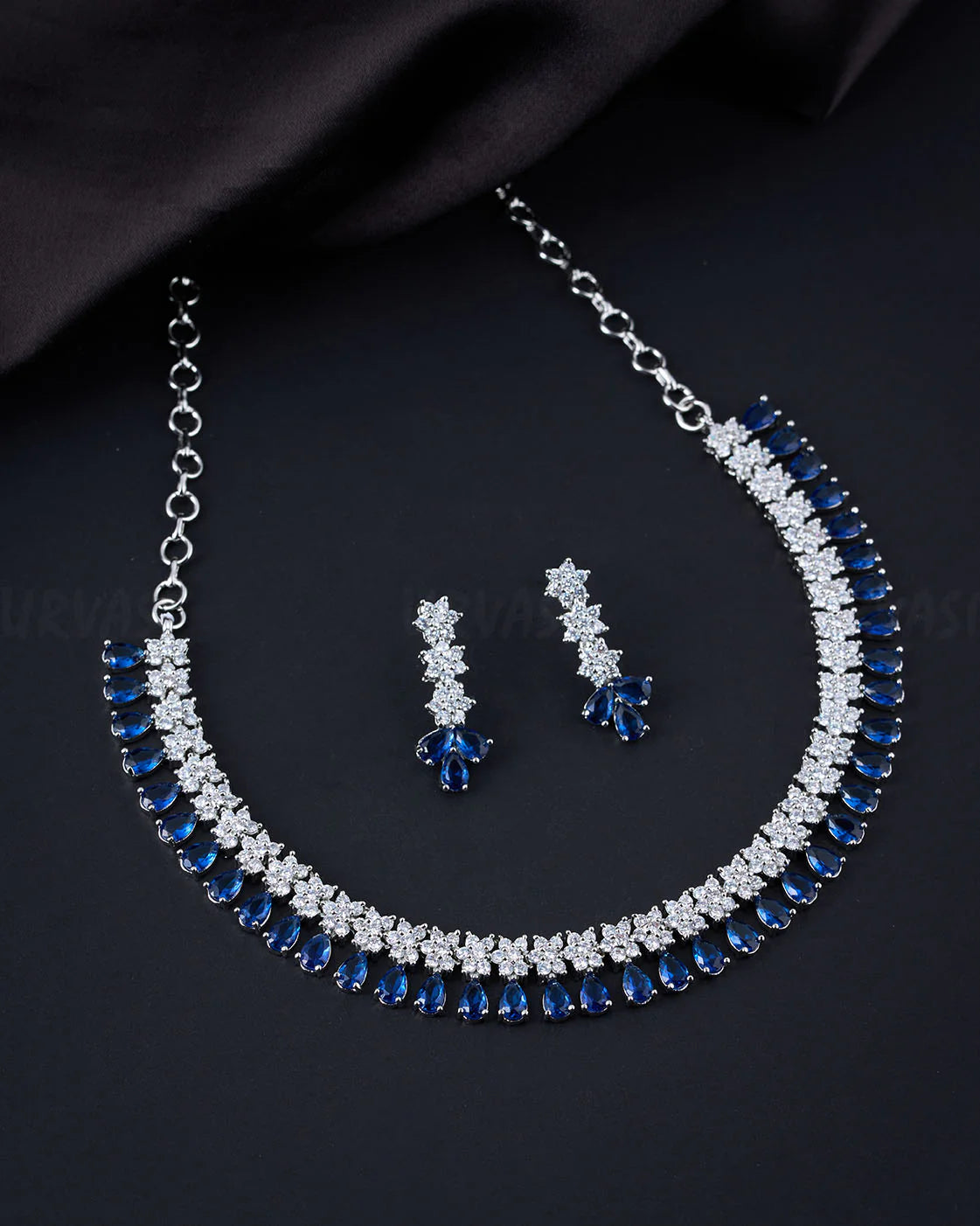 Rhodium Polish AD Necklace 633