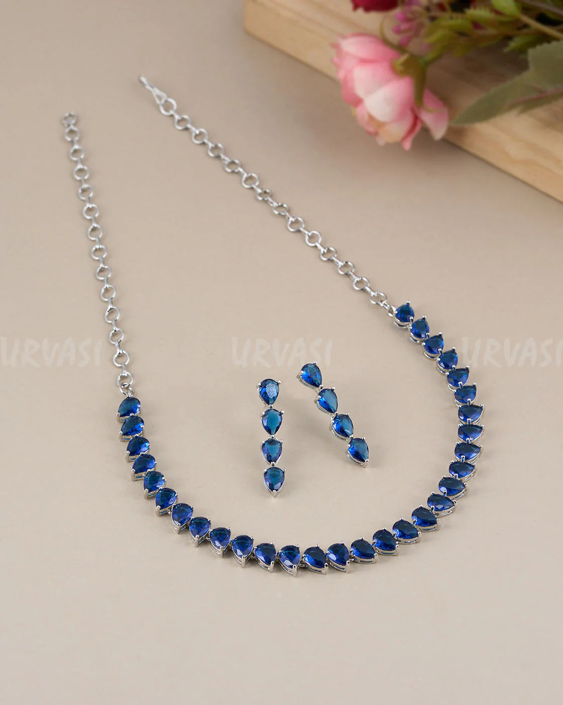 Rhodium Polish AD Necklace 680
