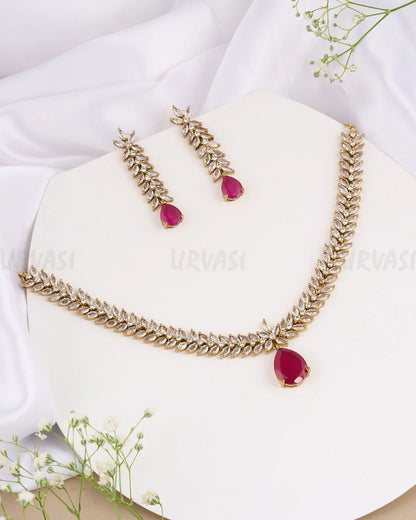 Deepika Diamond Green Mehendi Necklace 682